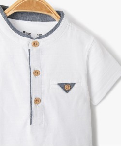 Polo bébé garçon à col mao